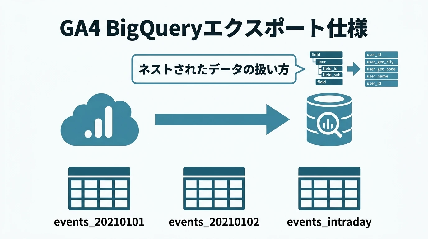 Googleアナリティクス4のBigQueryエクスポート仕様